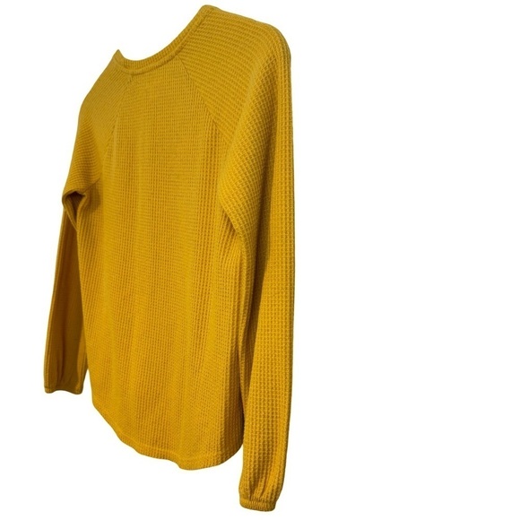 Cat & Jack Yellow Waffle Knit Shirt with Elastic Cuffed Sleeves Size L 10/12 ☀️ - Picture 8 of 13